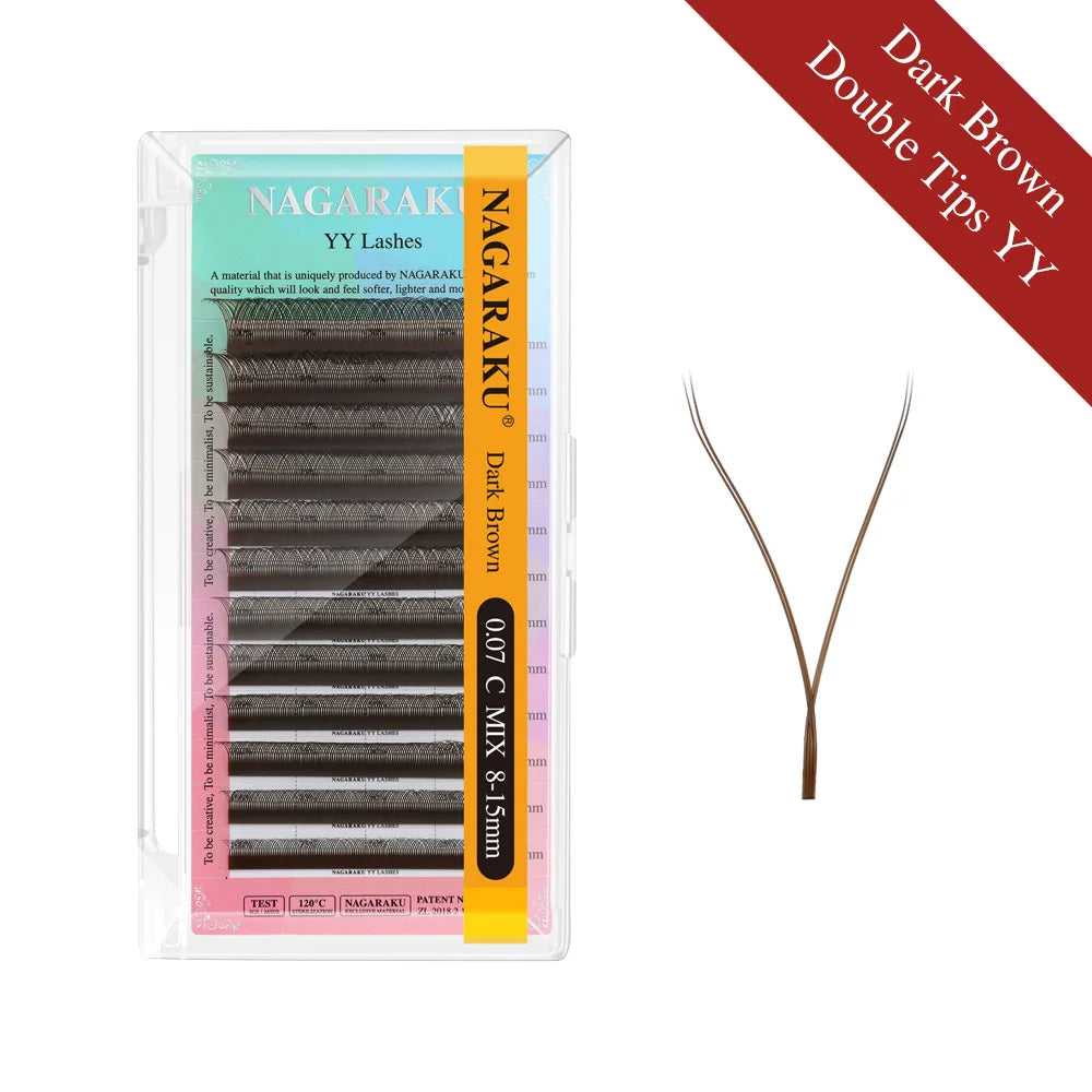 Veltora Nagaraku YY Shape Triple Tips hand-woven natural eyelash extension supplies with soft, lightweight mesh net for cross lash application