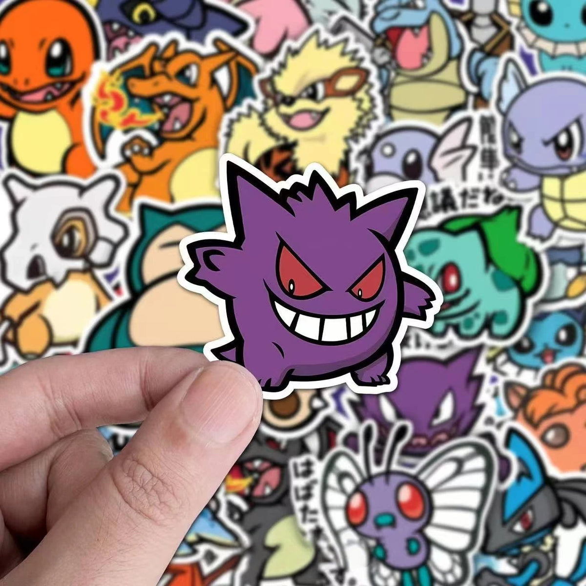 Set of 56 Veltora anime Pokémon stickers featuring Pikachu cartoon decals for decorating laptops, notebooks, and accessories.
