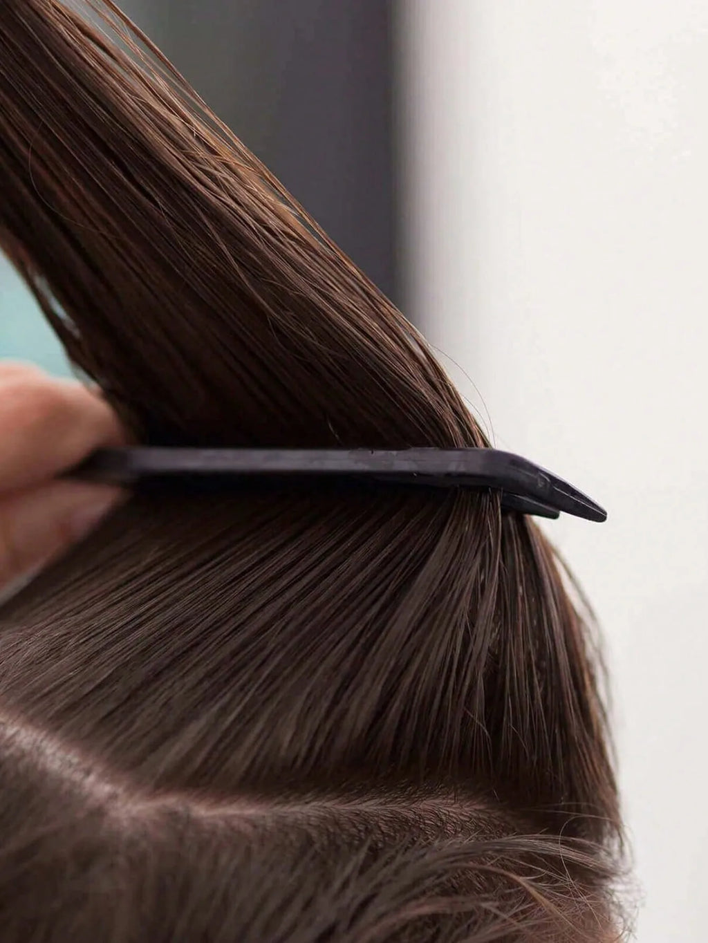 Veltora stainless steel pointed tail hair comb for styling real hair wigs, salon hair brush and styling tool.