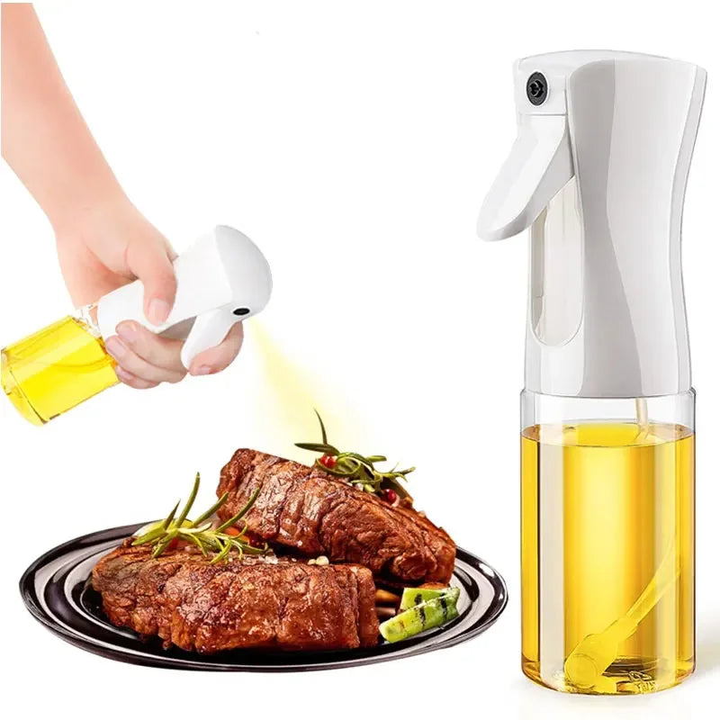 Veltora 200-500ml plastic oil spray bottle with adjustable nozzle, suitable for cooking, baking, and vinegar or oil application