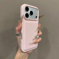Veltora luxury drum cortex plain shockproof bumper phone case for iPhone 11 to 18 Pro Max with durable design