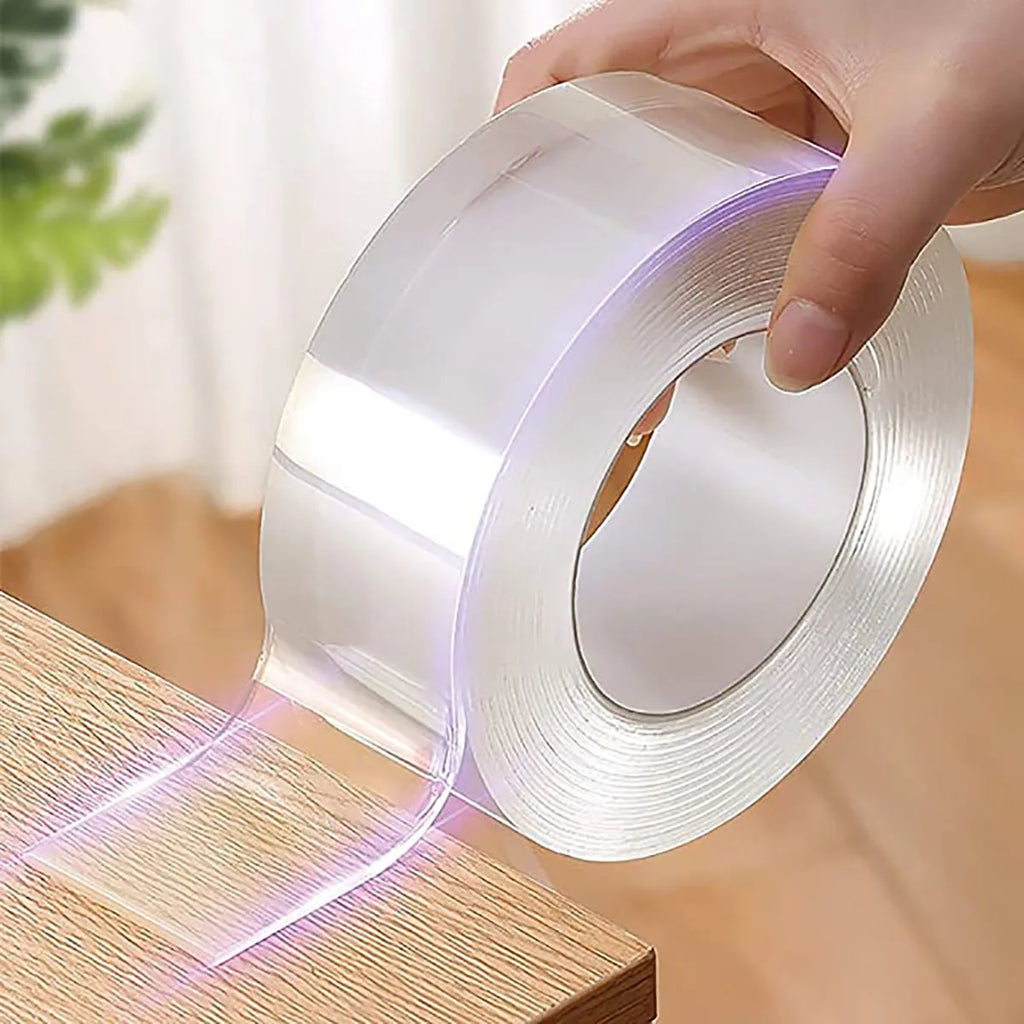 Veltora Ultra-strong double-sided adhesive tape on a wall, waterproof and suitable for home appliance and wall sticker applications.