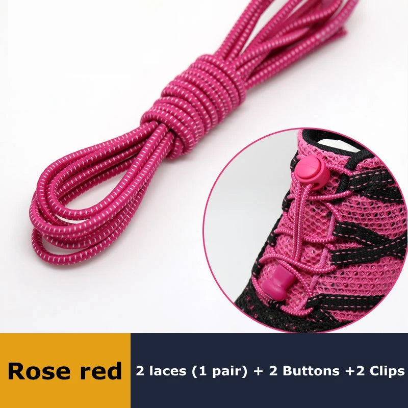 Pair of Veltora elastic no-tie sneaker shoelaces with locking mechanism and round rubber design, ideal for easy, stretchable footwear.