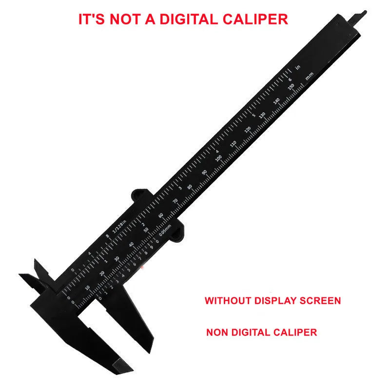 Veltora 150mm digital caliper with carbon fiber body, LCD display, and vernier scale for precise measurement of tools and materials