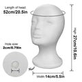 Veltora foam head mannequin for hairpieces, wigs, headphones, and beauty salon display, showing a realistic mannequin head and shoulders.