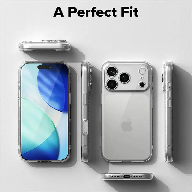 Veltora ultra thin clear TPU phone case for iPhone models, transparent silicone cover showing device edges and buttons