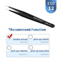 Veltora Nagaraku eyelash extension tweezers in stainless steel, designed for precise 3D eyelash application and makeup use.