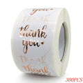 Veltora blue thank you stickers for envelopes, wedding gifts, and stationery, shown in a close-up of 1-inch adhesive labels.