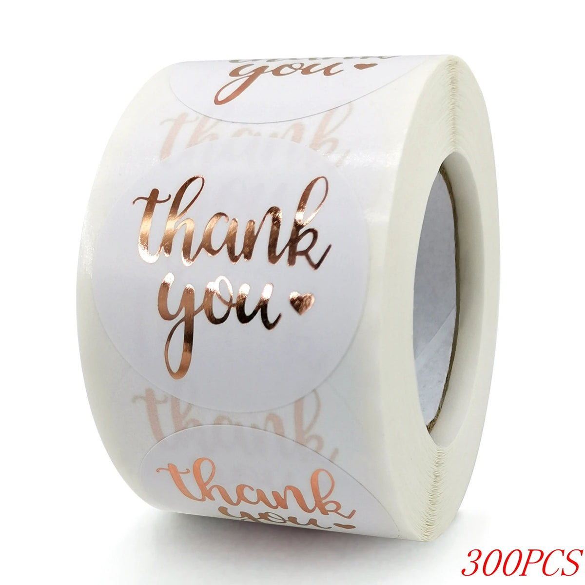 Veltora blue thank you stickers for envelopes, wedding gifts, and stationery, shown in a close-up of 1-inch adhesive labels.