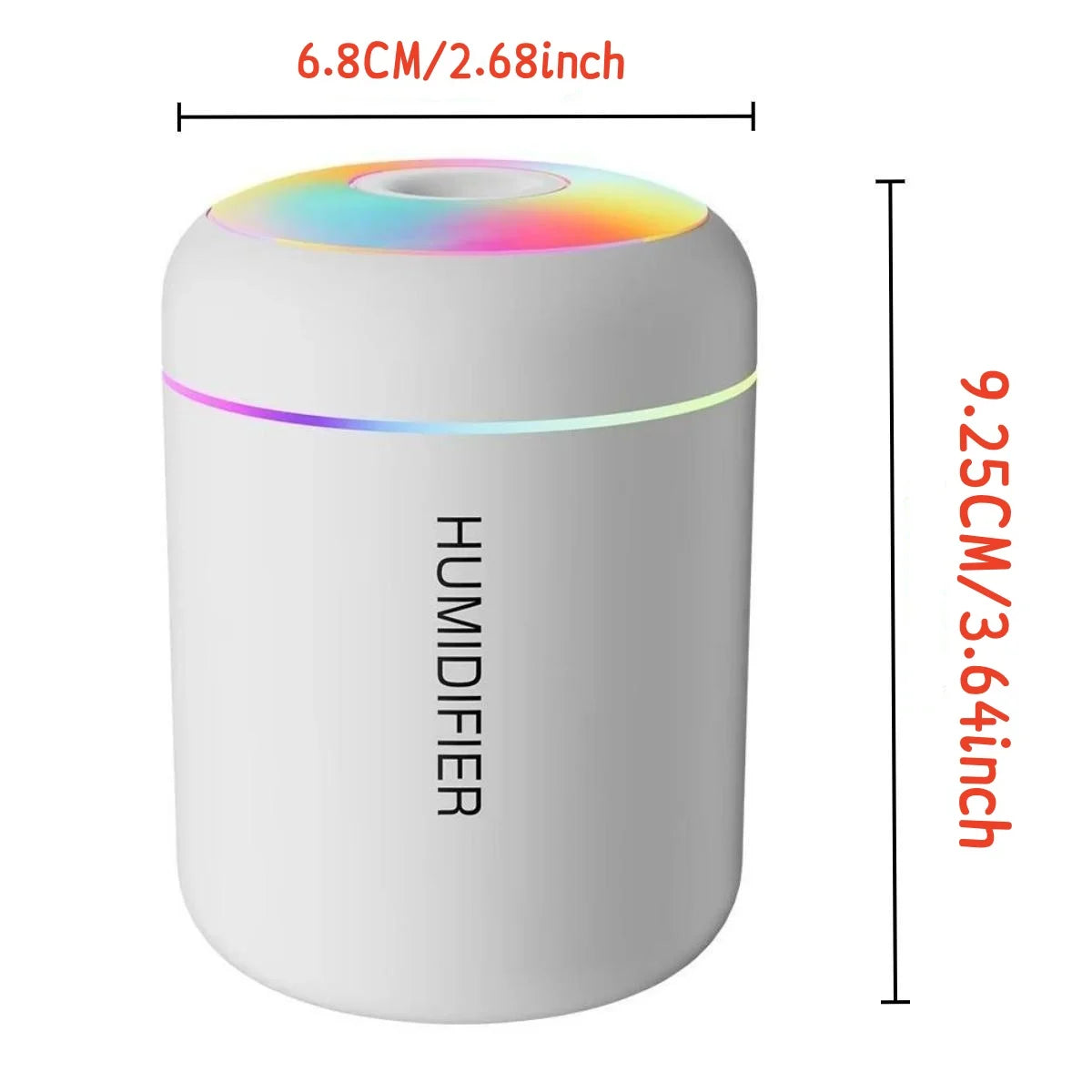 Veltora 180ML mini USB air humidifier and aroma diffuser with lights, ideal for car, home, or bedroom use.