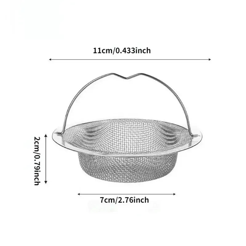 Veltora stainless steel kitchen sink filter for garbage and hair residue, designed to keep your sink and bathtub clean.