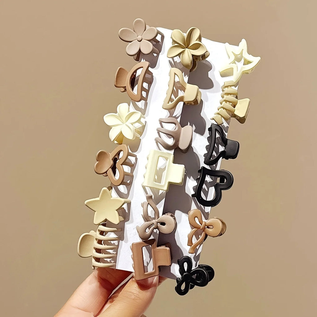 Set of 5/10/20/30 beige mixed small clips from Veltora, cute girl accessories for daily use, occasions, or travel gifts