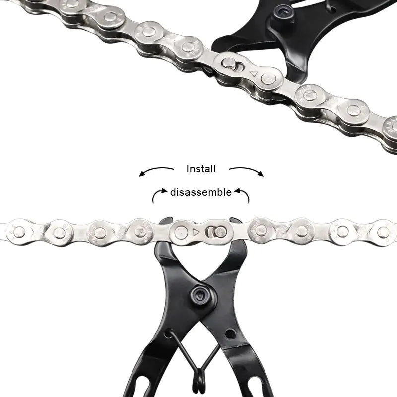 Veltora mini bicycle chain pliers for quick release magic links, MTB and road bike chain removal and installation tools.