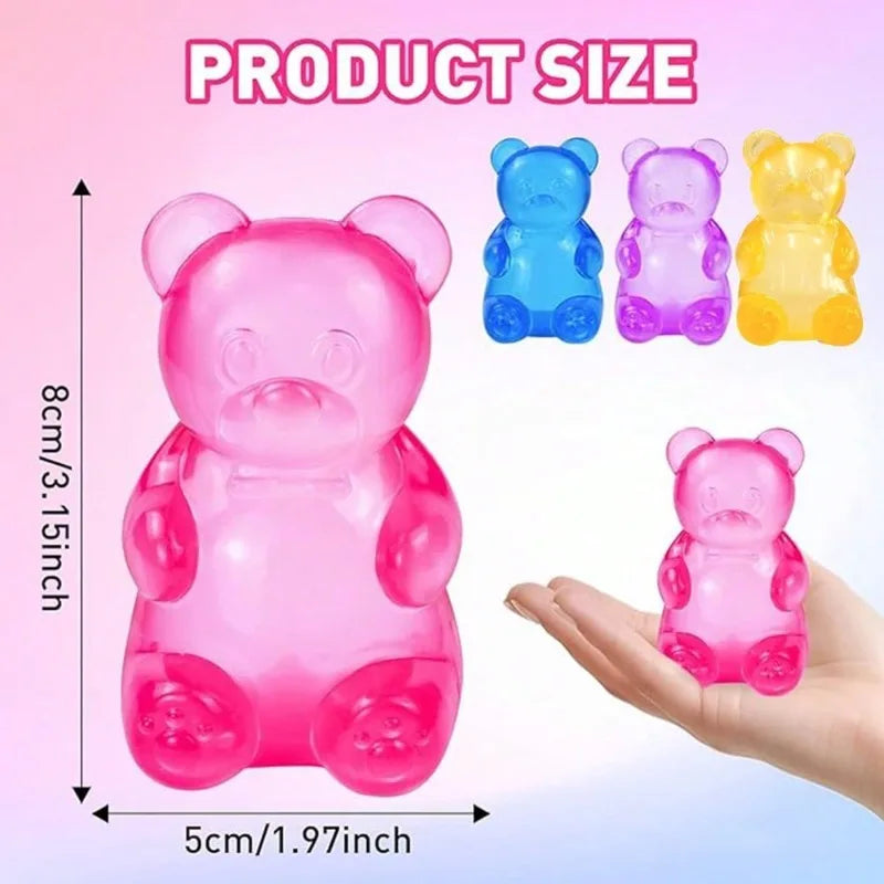 Veltora NEEDOH soft gummy bear fidget squeeze toy made of TPR, sensory stress relief toy for kids' birthday parties.