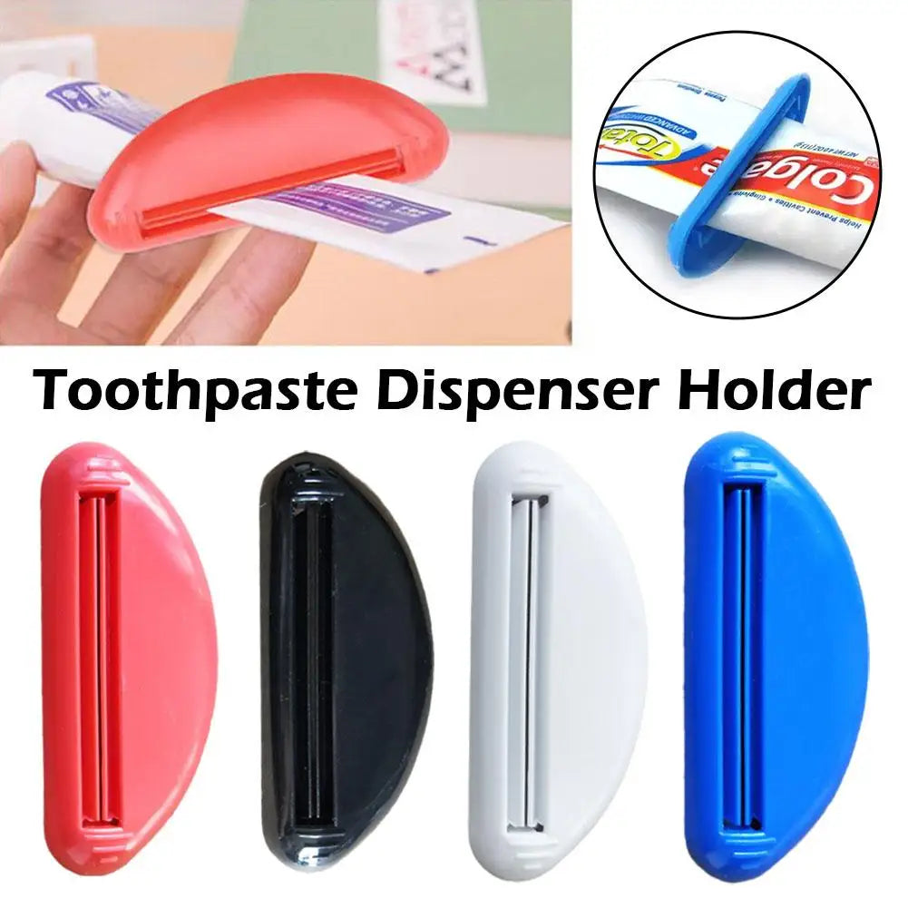 Veltora manual toothpaste dispenser and cream tube squeezer with squeezing clamp, bathroom toothpaste and cream extruding tool