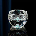 Veltora 50ml luxury crystal glass vodka shot glass with gold foil, double bottom design, perfect for sake, liqueur, or tea.