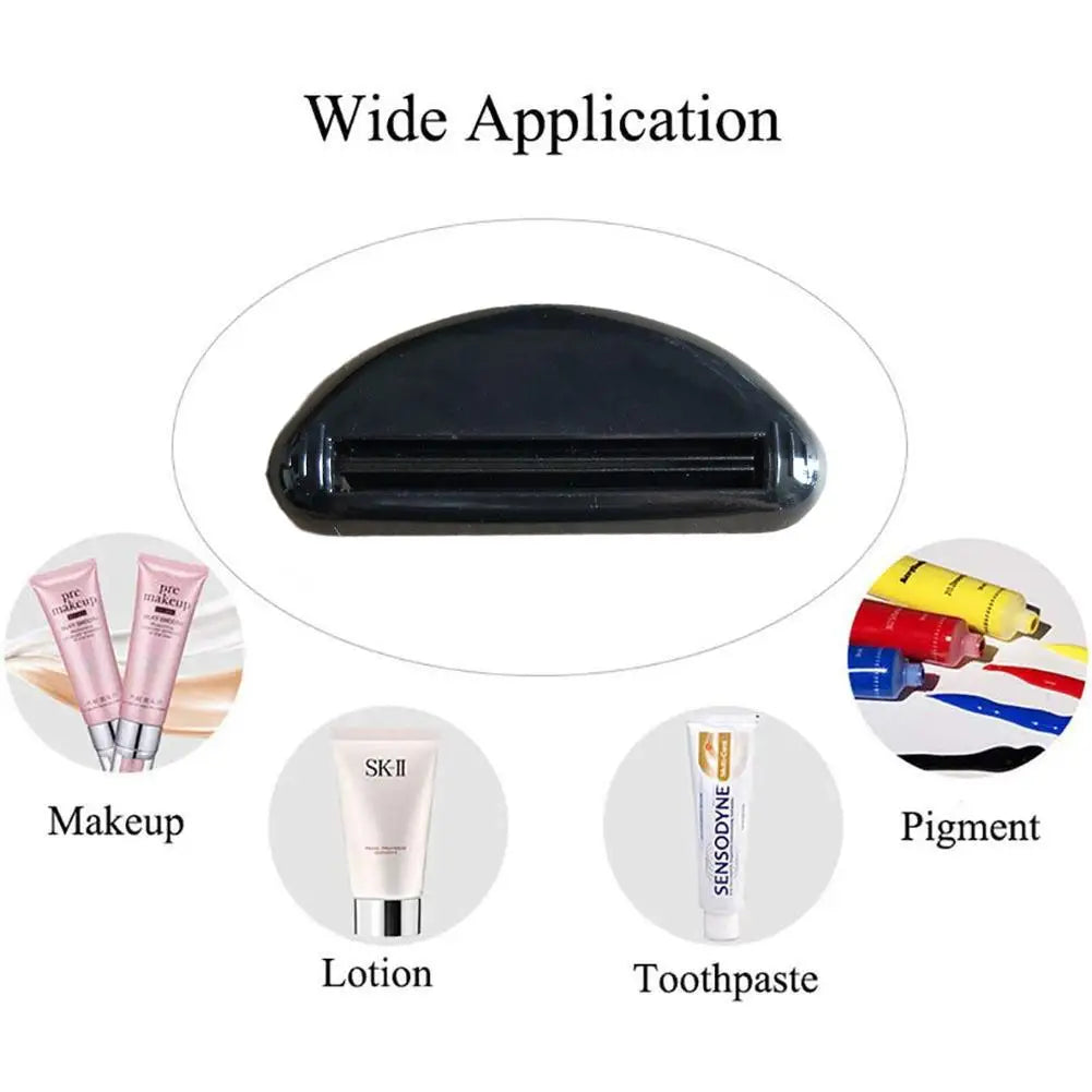 Veltora manual toothpaste dispenser and cream tube squeezer with squeezing clamp for bathroom use, made of durable plastic.