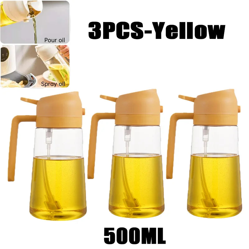 Veltora oil spray bottle in 200/300/500ml size with spray nozzle, plastic design for baking, grilling, and cooking oil or vinegar.