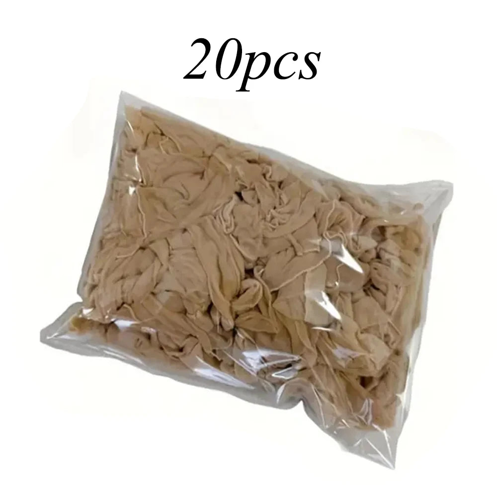 Veltora wholesale transparent nylon wig cap for lace front wigs, elastic and breathable stocking cap for women, bulk pack.
