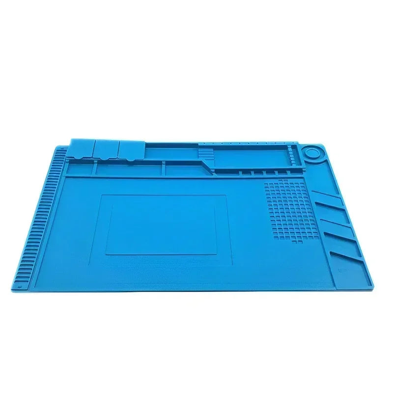 Veltora magnetic silicone repair mat with heat-resistant, anti-static surface for circuit board soldering and phone repair.