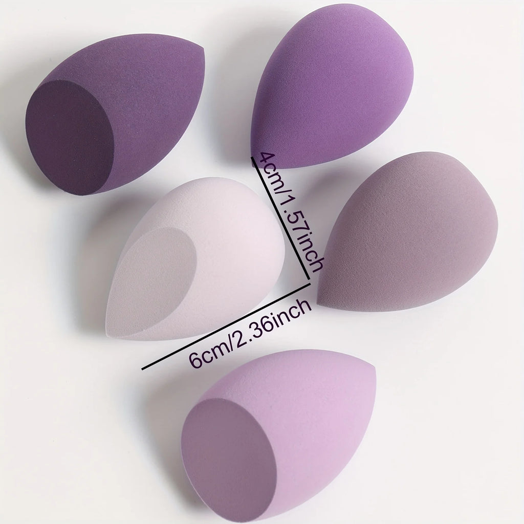 Veltora 7 or 18-piece makeup sponge set with dual-use liquid and powder application, including egg-shaped dry and wet puffs.