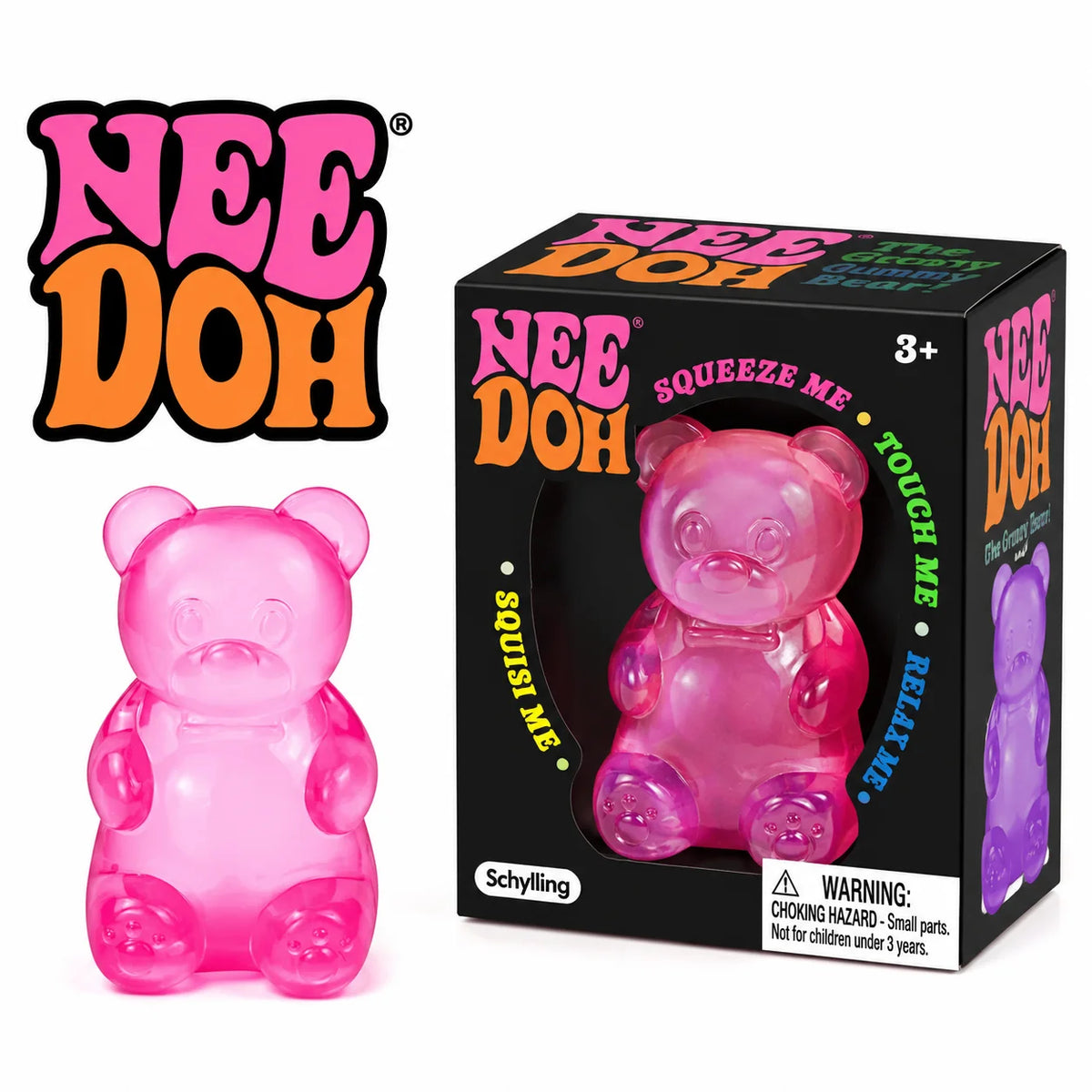 Veltora NEEDOH soft gummy bear fidget toy made of TPR, designed for sensory stress relief and kid's birthday party gift.