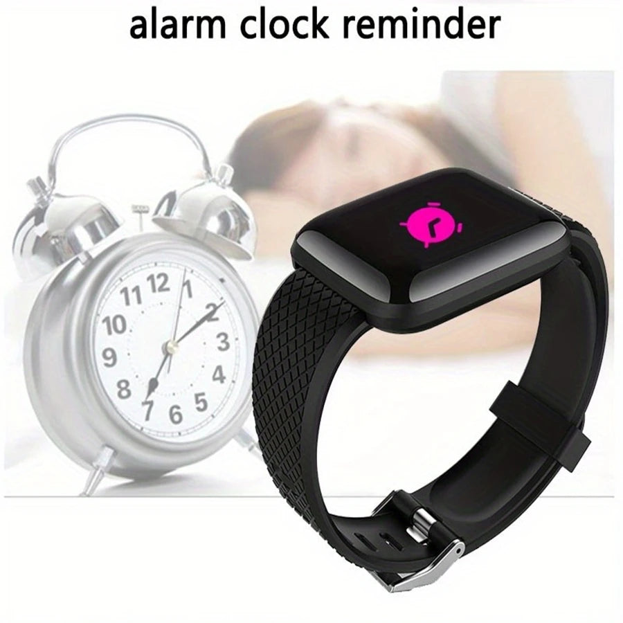 Veltora smartwatch for men and women with digital display, fitness monitor, message alerts, and electronic clock features.