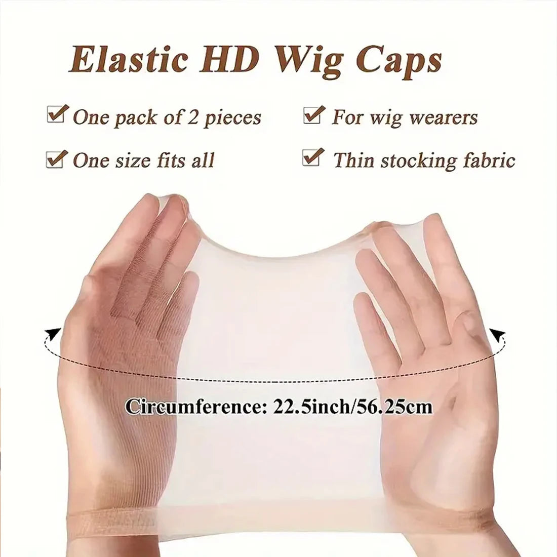 Wholesale Veltora transparent HD nylon wig cap, elastic lace front wig cap for women, bulk stocking caps for lace wigs.
