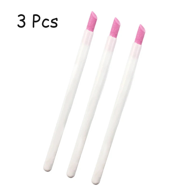 Veltora 1/5PC nail art quartz grinding pen and cuticle scissors set with UV gel polish manicure files and dead skin remover tools