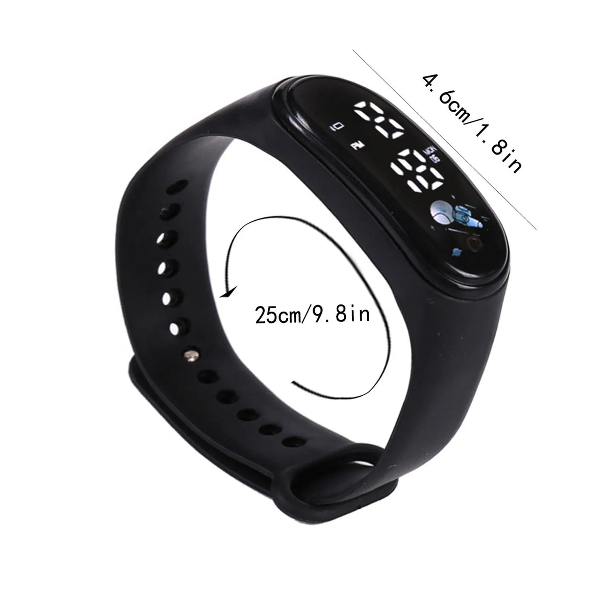 Veltora Kawaii smart watch for kids, waterproof digital watch with silicone strap, suitable for boys and girls, outdoor sports watch