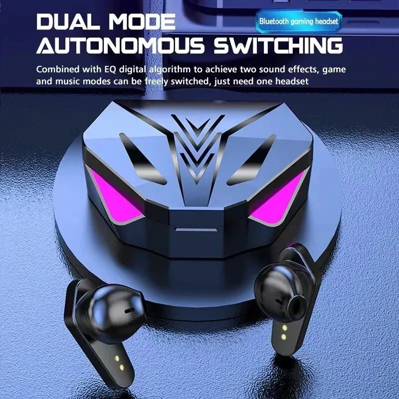 Veltora TWS wireless Bluetooth gaming earbuds with LED display, mic, noise canceling, and ergonomic design for immersive sound.