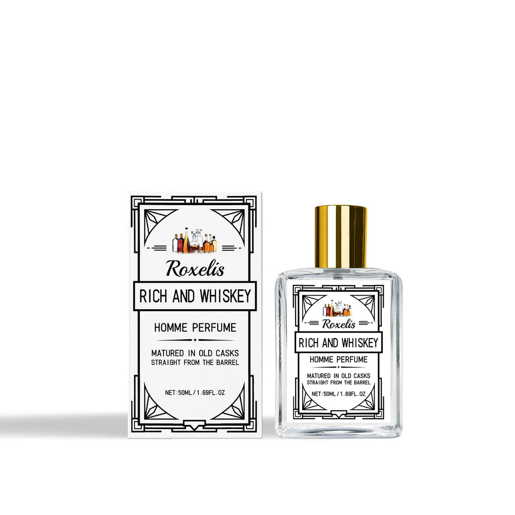 Veltora Roxelis whiskey scent perfume spray for men, 50ml, featuring elegant design and light, lasting fragrance.