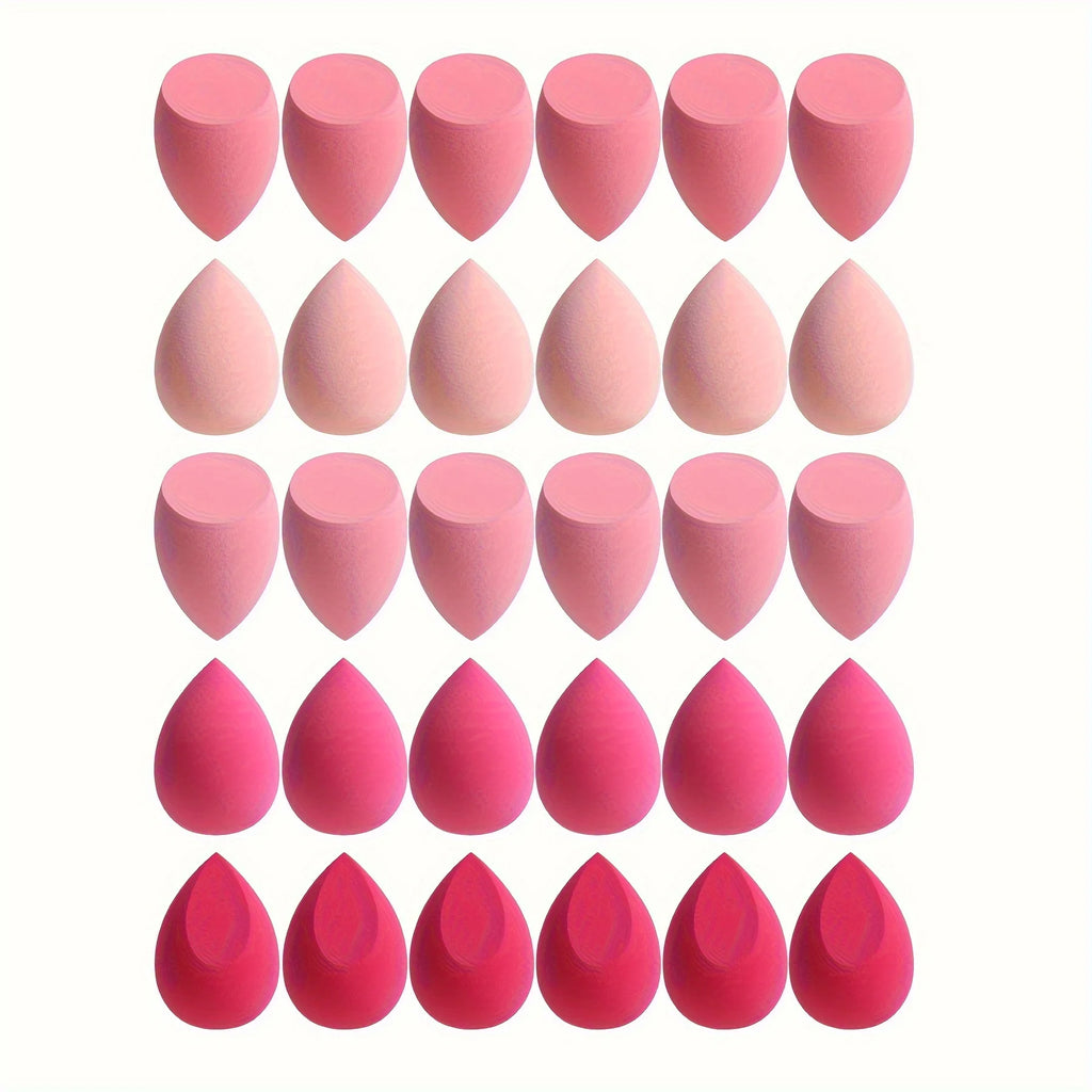 Veltora 7 or 18-piece makeup sponge set with liquid, BB cream, and powder application, featuring dual-use wet or dry makeup eggs.
