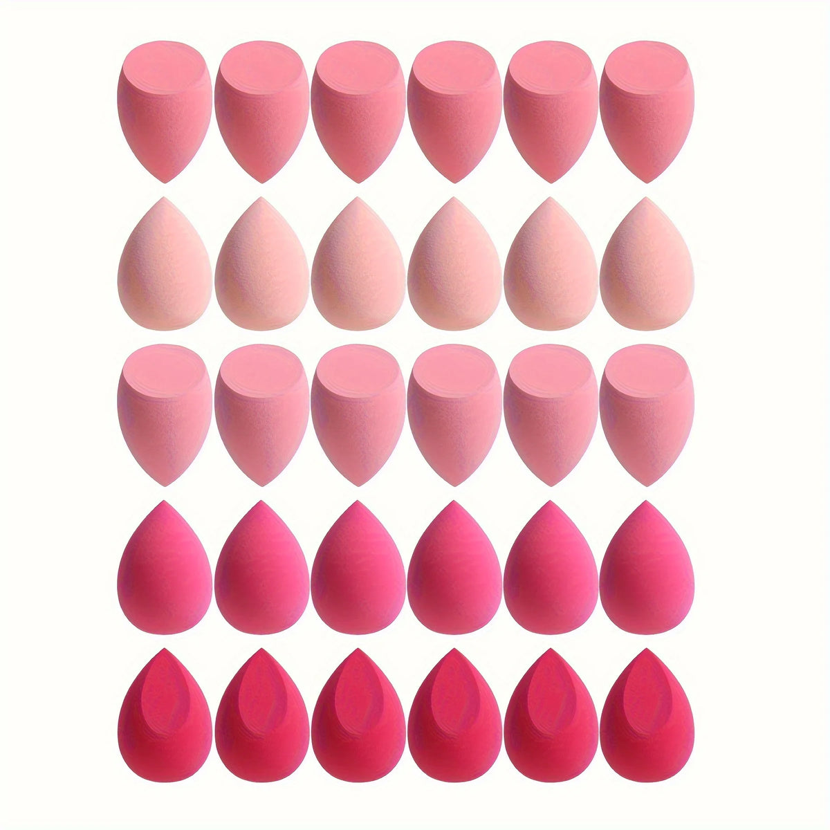 Veltora 7 or 18-piece makeup sponge set with liquid, BB cream, and powder application, featuring dual-use wet or dry makeup eggs.