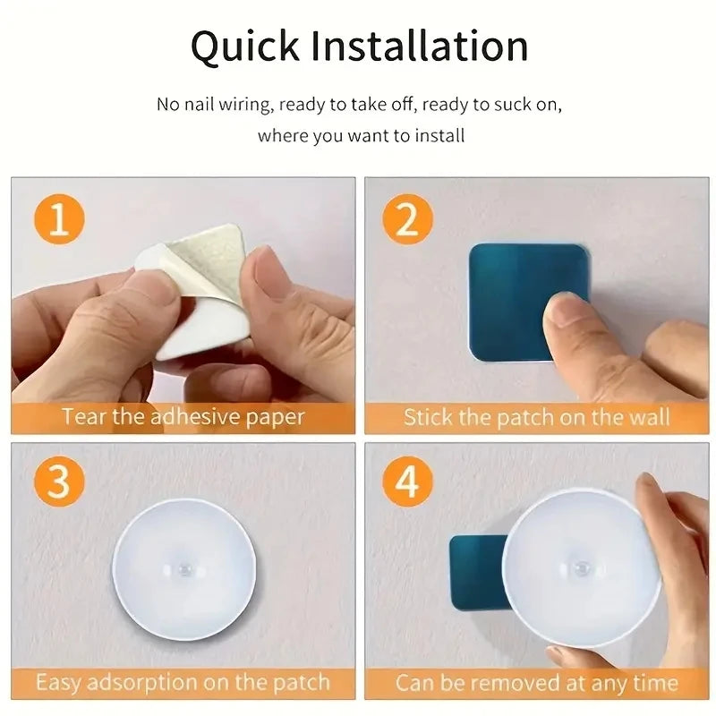 Wireless LED motion sensor night light by Veltora, ideal for bedrooms, staircases, closets, providing automatic illumination.