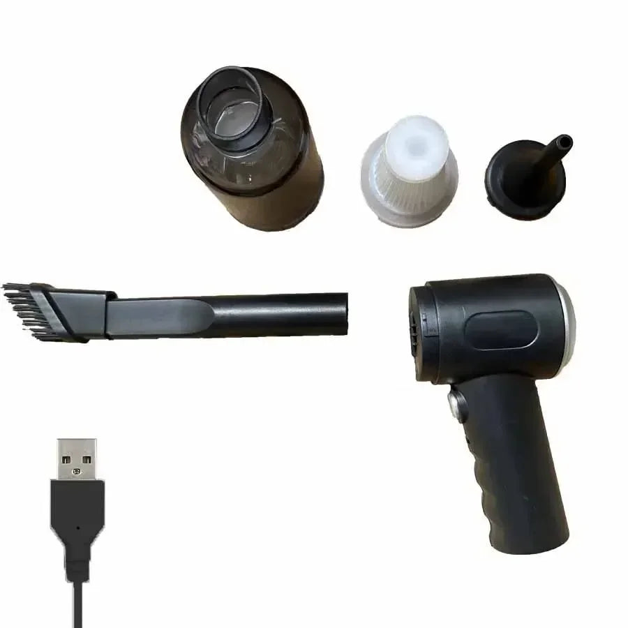 Veltora 9000Pa wireless car vacuum cleaner with USB charging, compact wet and dry handheld cleaning device with 1200mAh battery