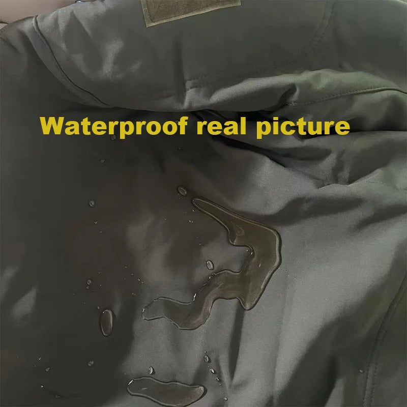 Men's Veltora winter softshell fleece hood cargo jacket with windproof design, suitable for camping, hiking, climbing, and outdoor activities.