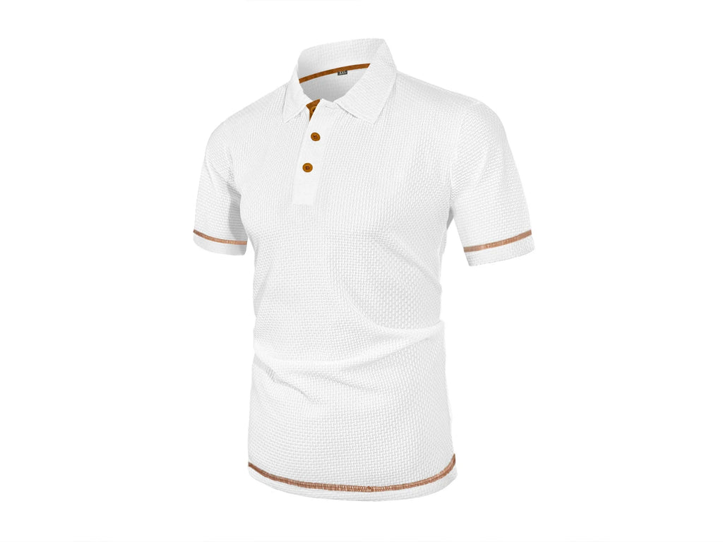 Veltora men's summer ice silk short-sleeved T-shirt with lapel, lightweight and breathable, in a casual clothing style.
