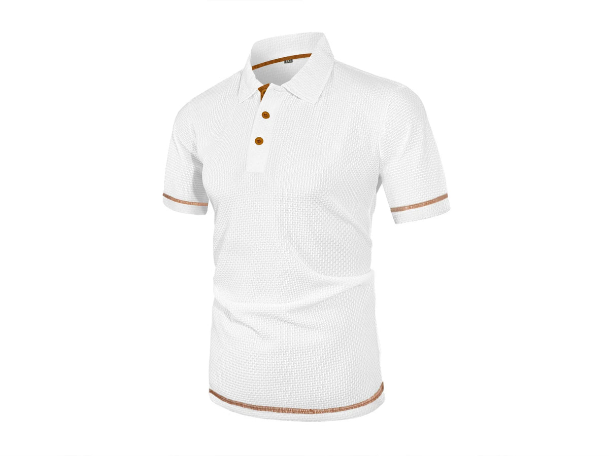 Veltora men's summer ice silk short-sleeved T-shirt with lapel, lightweight and breathable men's clothing top, in a casual style.
