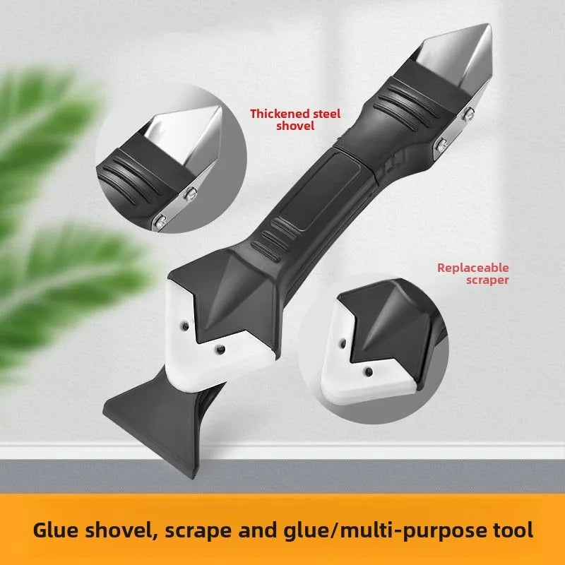 Veltora 5-in-1 silicone scraper and grout remover knife with angled design for caulking, crack repair, and grout cleaning.