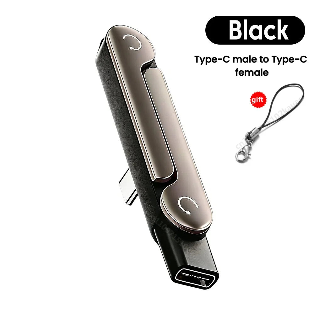 Veltora 1/2/3PCS Type-C phone charging bracket adapter, 240W fast charging, foldable holder, USB-C to Type-C converter.