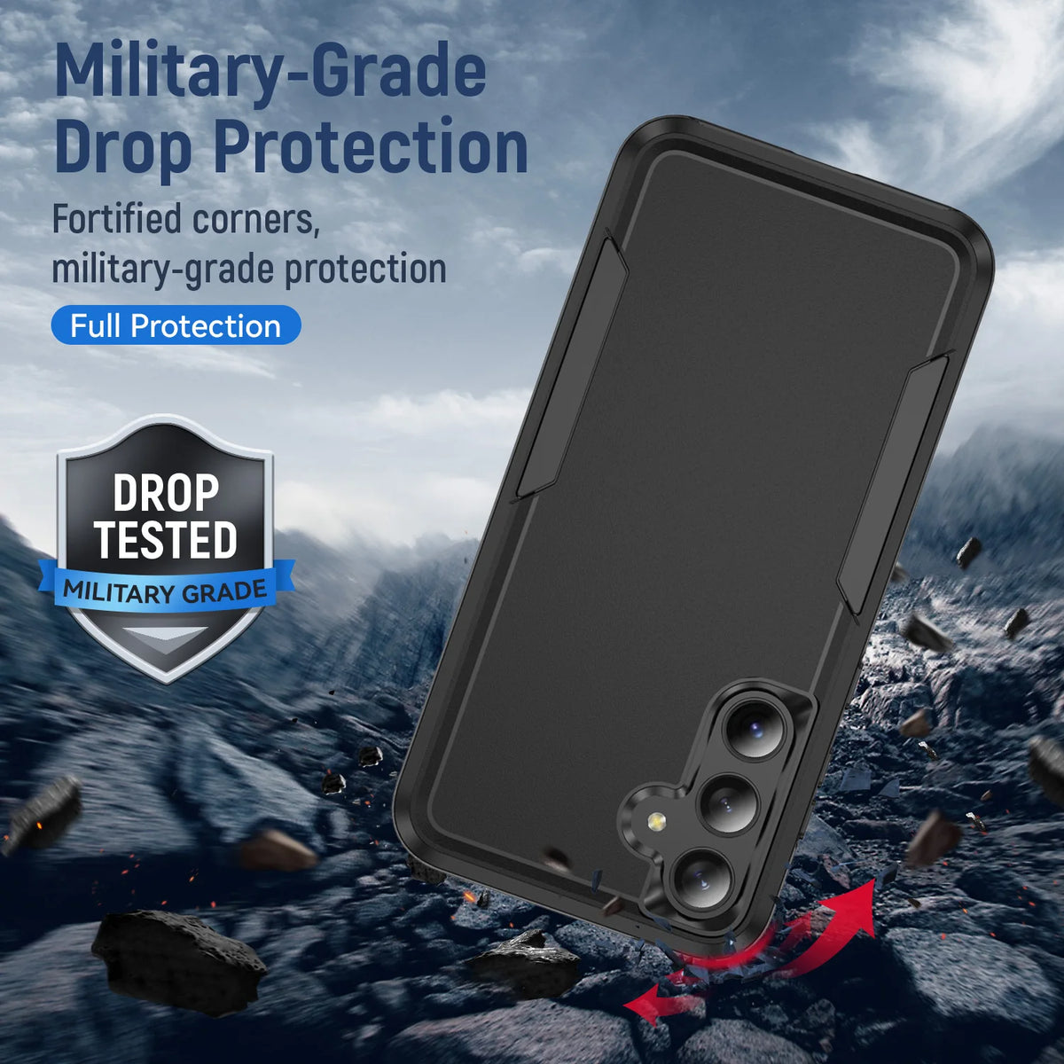 Veltora military-grade armor case for Samsung Galaxy S25 FE, S22, S23, S26 Plus, S24 FE Ultra, and A57 A17 A54 A16 5G phones