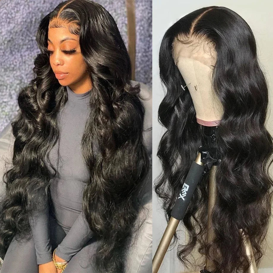 Veltora HD transparent lace front wig with 13x4 and 13x6 body wave lace frontal, pre-plucked, 200 density, human hair for women