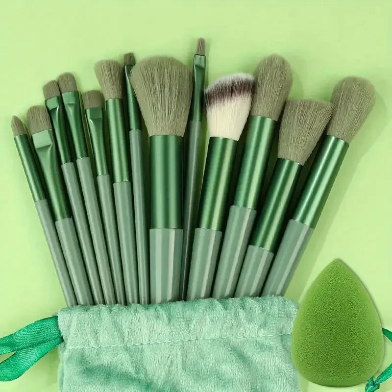 Veltora makeup brush set with soft, fluffy brushes for foundation, powder, eyeshadow, and blending, ideal for professional cosmetics application.