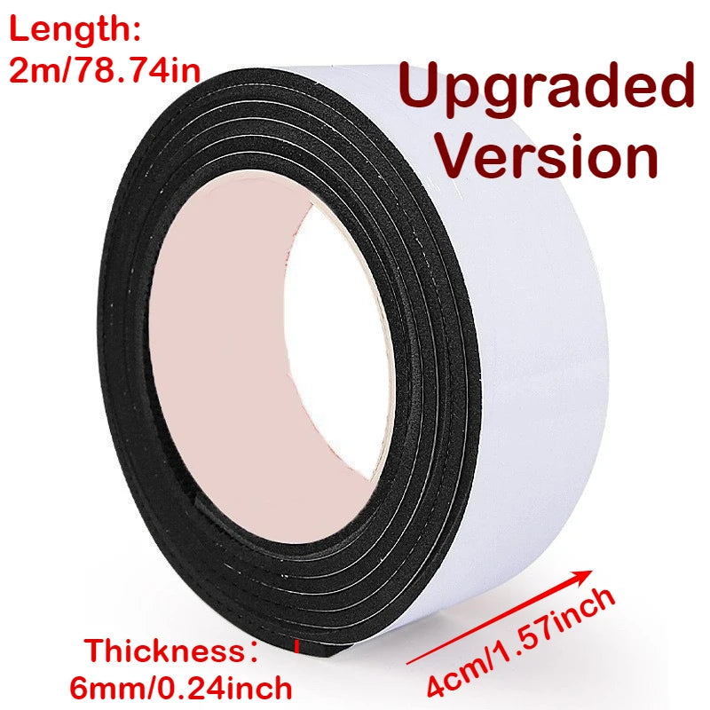 Veltora black chair foot pads roll with thick anti-slip noise reducers and wear-resistant furniture protectors for tables and chairs.