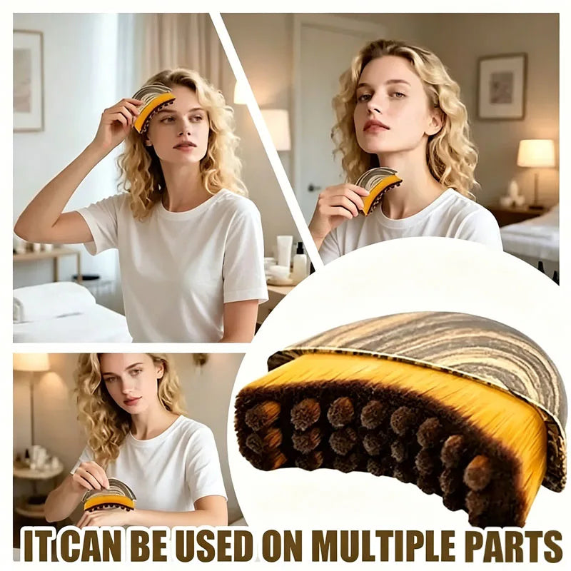 Veltora lymphatic contour face brush with ergonomic design for facial sculpting and drainage massage, shown in the image.