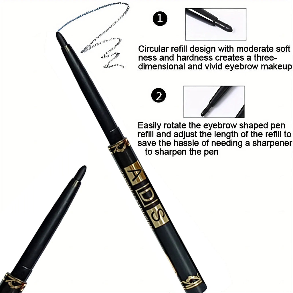Veltora waterproof black eyeliner pencil set with smudge-proof, sweat-resistant formula for bold eye makeup.