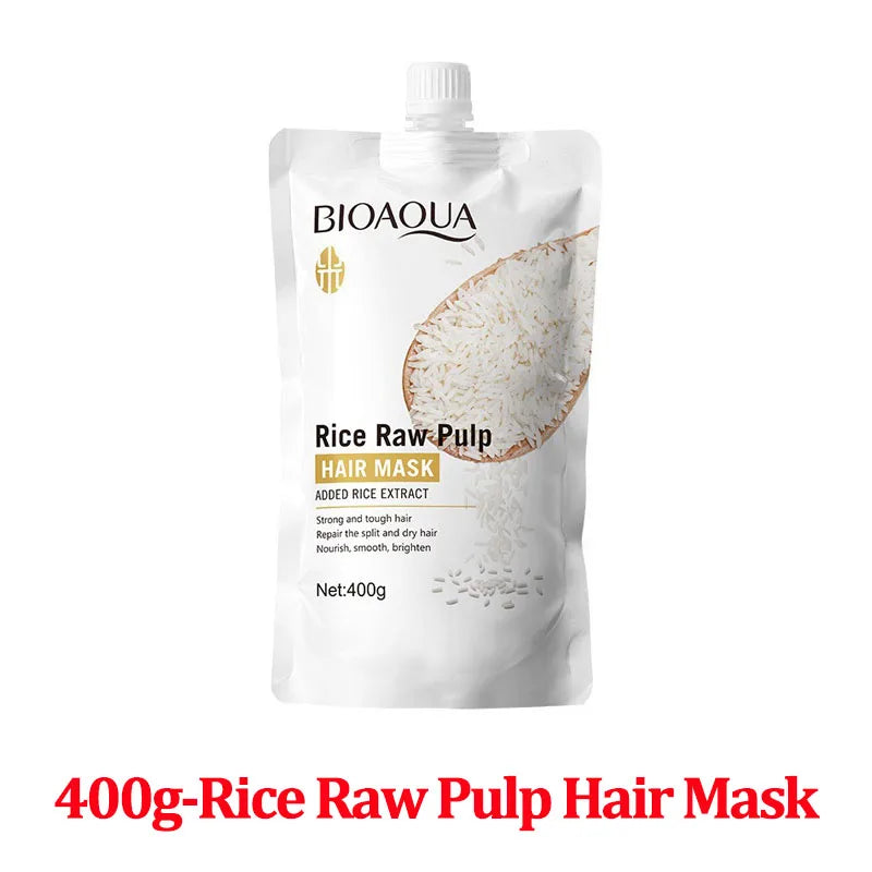 Veltora Magical Keratin Hair Mask for 5 seconds repair, smoothing frizzy, damaged hair with moisturizing rice extract, soft and shiny.