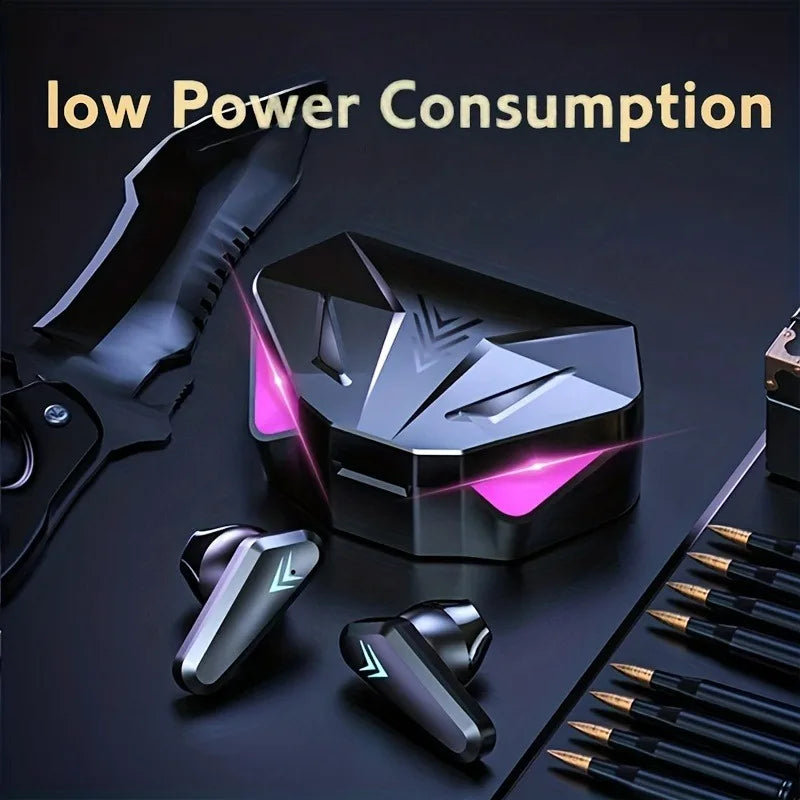 Veltora TWS wireless Bluetooth gaming earbuds with LED display, microphone, noise cancelling, and comfortable earphones.