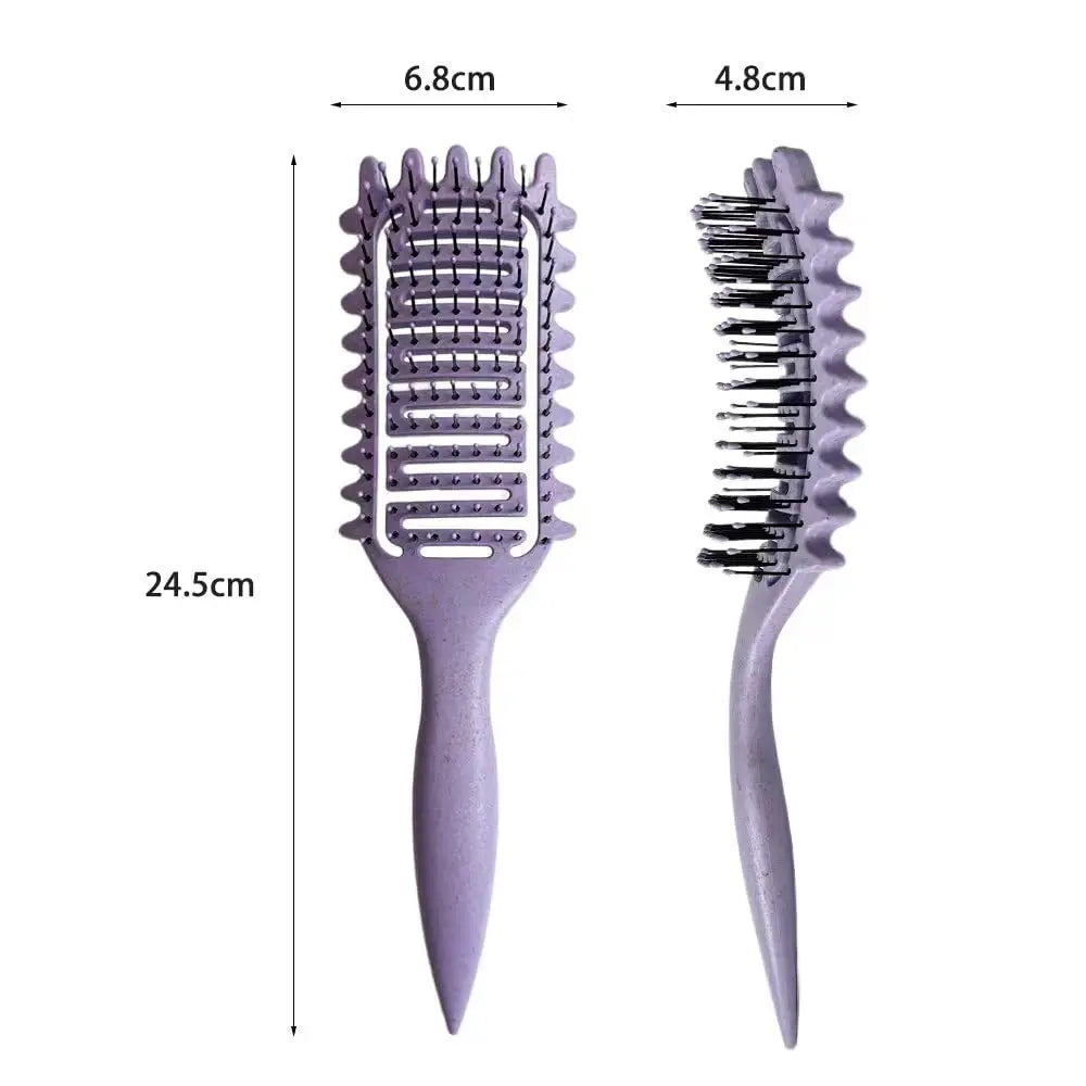 Veltora 3-in-1 curl defining styling brush with hollow design for detangling, shaping, and defining curly hair.